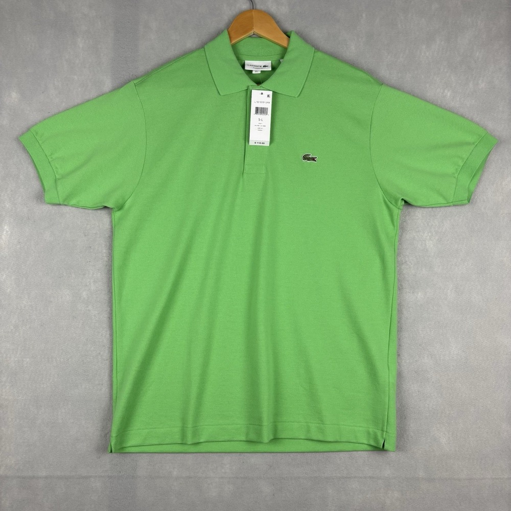 NWT Lacoste Polo Shirt Men’s Large Green Classic Fit Original L.12.12 Pique